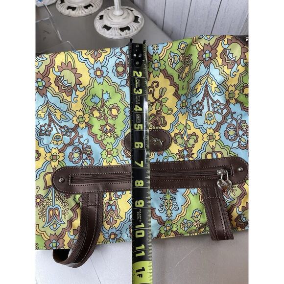 Kathy Van Zeeland Floral Pattern Large Duffle Bag Weekend Overnight Retro Print - Picture 12 of 12